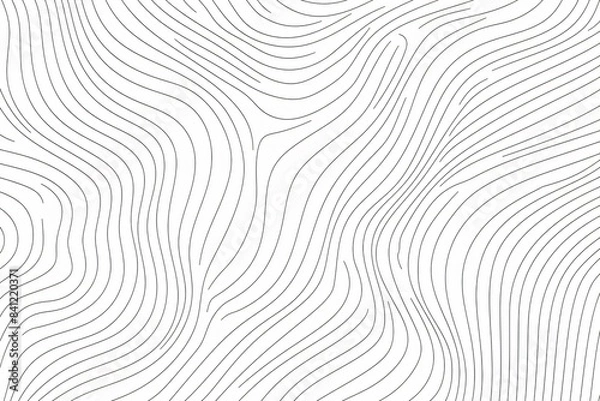 Fototapeta Minimalist Abstract Line Art Pattern - White Background