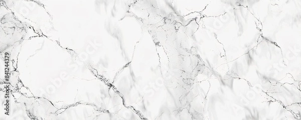Fototapeta White Marble Texture Background with Copy Space
