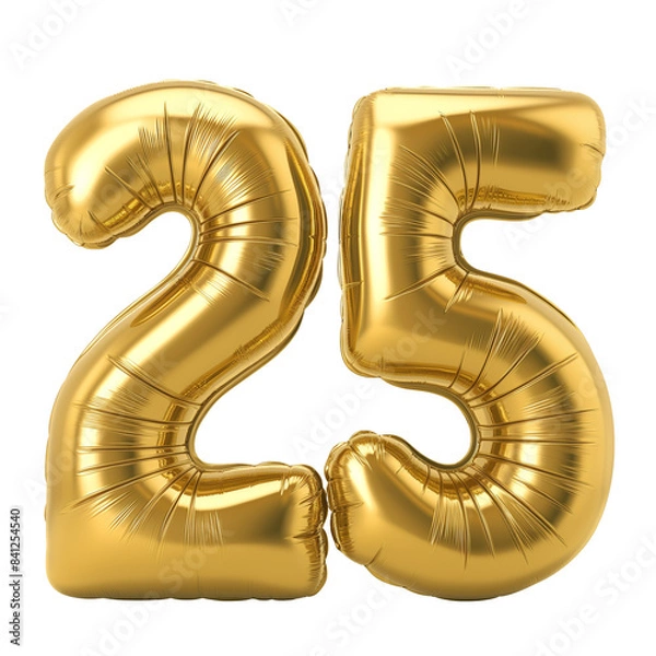 Obraz number 25 gold balloon isolated