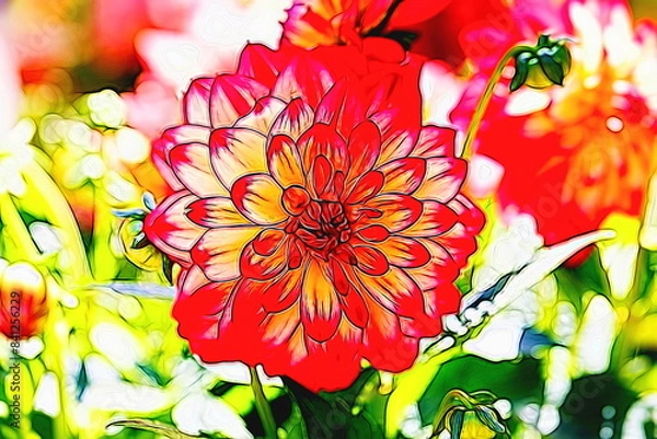 Obraz dahlia in the garden