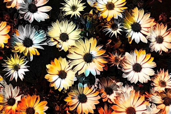 Obraz colorful daisy in bloom in spring