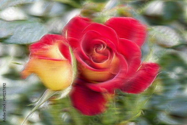 Obraz rose growing in the garden