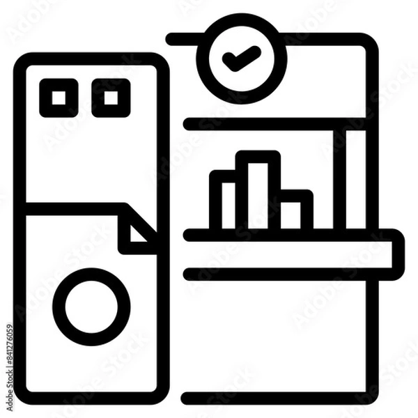 Fototapeta Food court icon symbol sign from modern Food court collection in line style for mobile concept and web apps design. Food and drink related vector line icon.