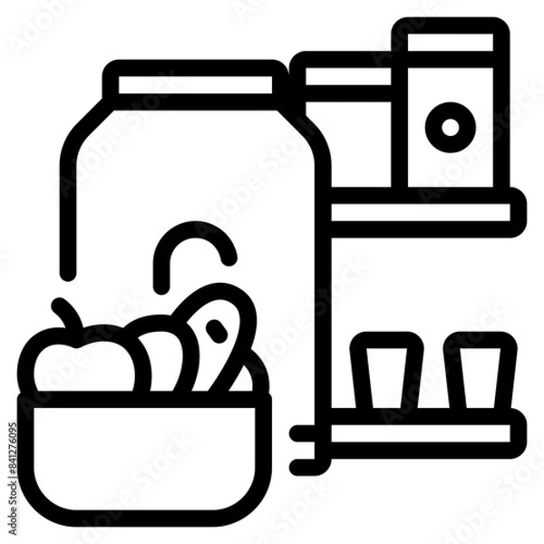 Fototapeta Food icon symbol sign from modern Food court collection in line style for mobile concept and web apps design. Food and drink related vector line icon.
