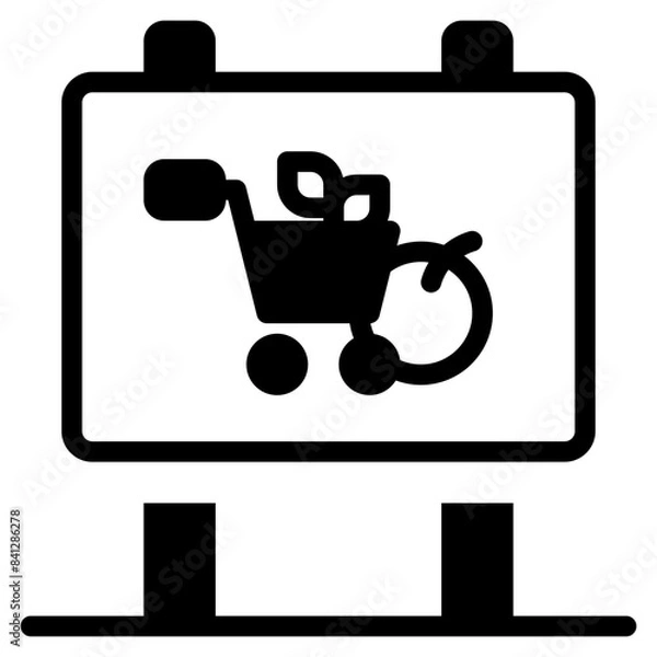 Fototapeta Marketing solid icon symbol sign from modern Food court collection in solid style for mobile concept and web apps design. Food and drink related vector line icon.
