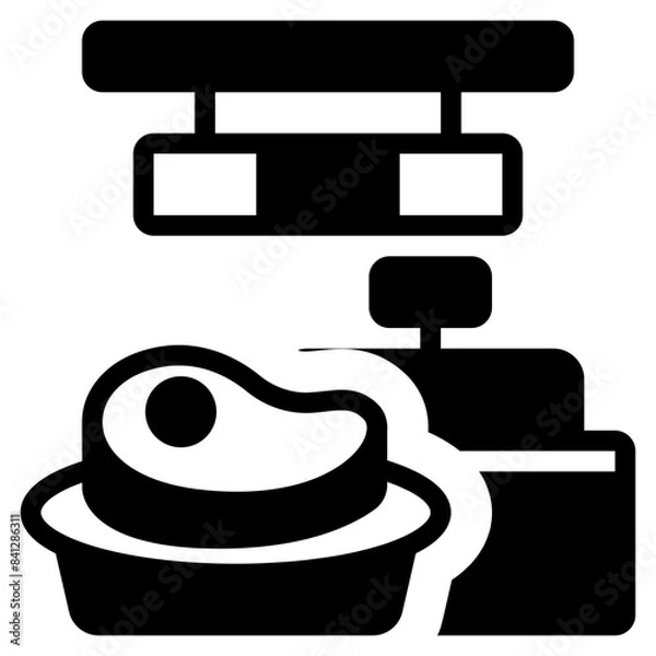 Fototapeta solid icon symbol sign from modern Food court collection in solid style for mobile concept and web apps design. Food and drink related vector line icon.