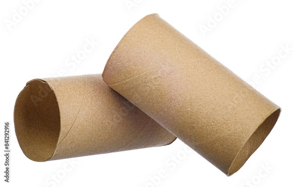 Obraz tissue paper roll core is isolated on white background