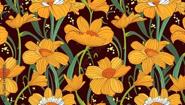 Obraz seamless pattern with flowers