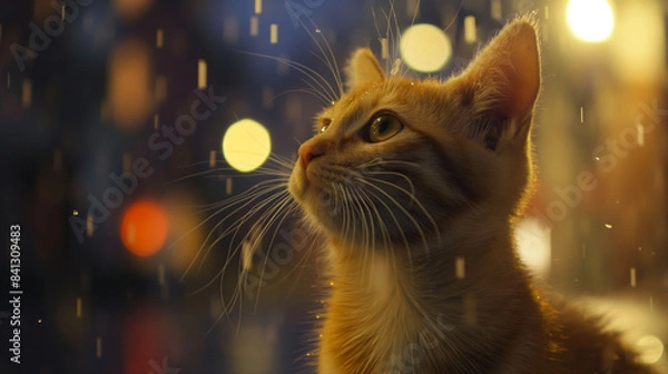 Fototapeta Internationaler Tag der Katze Katze im Superheldenkostüm als Superheld Superman verkleidet Welttag der Katze am 08. August Generative AI