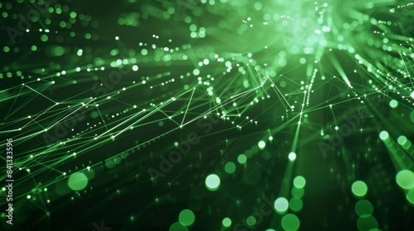 Fototapeta Green Abstract Digital Network Illustration
