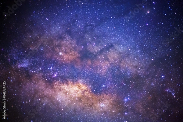 Fototapeta The center of Milky way galaxy with stars and space dust in the universe