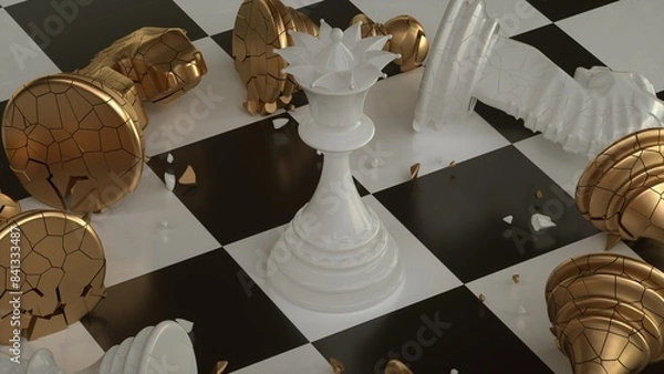 Obraz chess pieces on the board