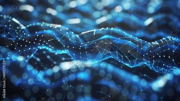 Obraz Abstract Digital Connections: Data and Blockchain Technology