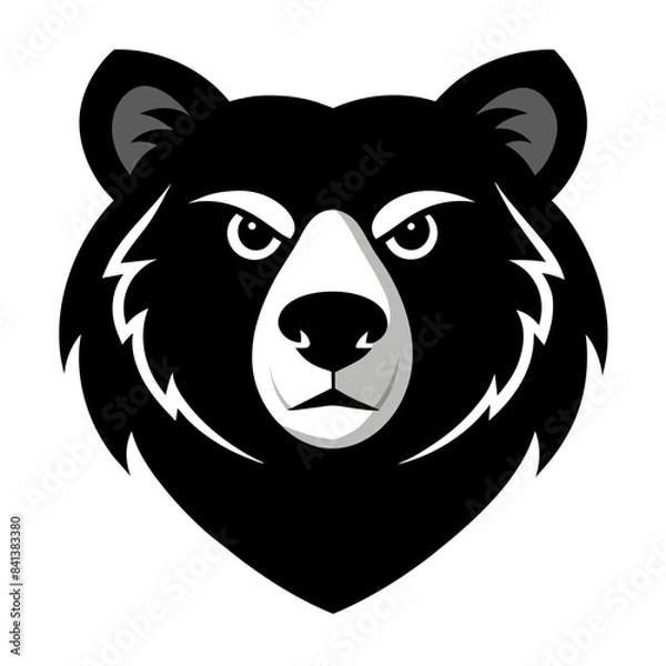 Obraz Bear Face Vector Logo Illustration