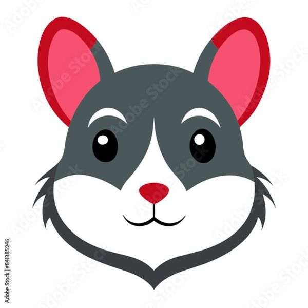 Fototapeta Hamster Face Logo Vector Illustration