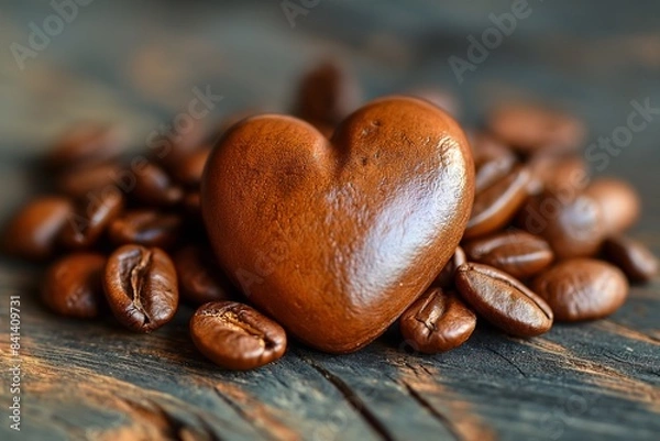 Obraz coffee beans heart