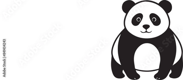 Obraz Panda silhouette vector art