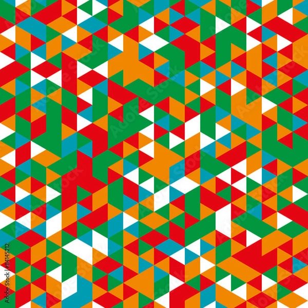 Fototapeta Vector background of different color triangles