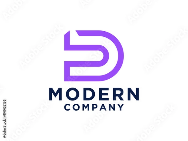 Obraz D letter creative monogram.