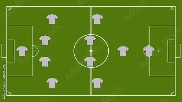 Fototapeta Soccer team formation
