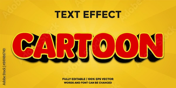 Obraz cartoon editable text effect template