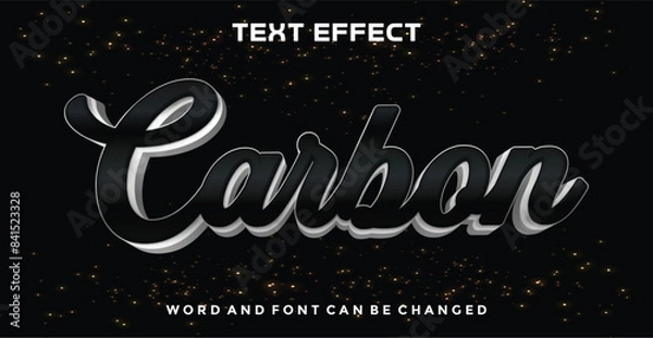 Fototapeta Carbon editable text effect