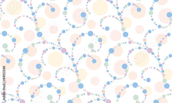 Obraz Pattern of multicolored dots on white background