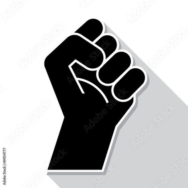 Fototapeta Fist revolution symbol, vector