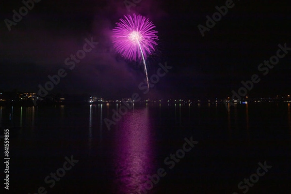 Fototapeta 河口湖の花火