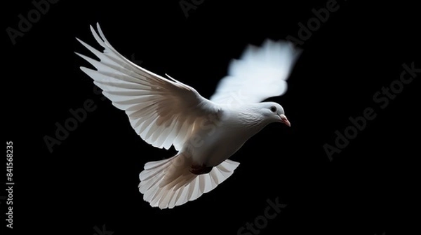 Fototapeta Peaceful concept portrayed through the presence of a serene waterfall cascading gently into a tranquil pool below.