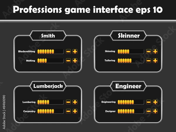 Obraz Game interface illustration