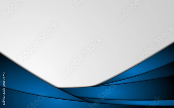 Obraz vector background abstract design blue stripes