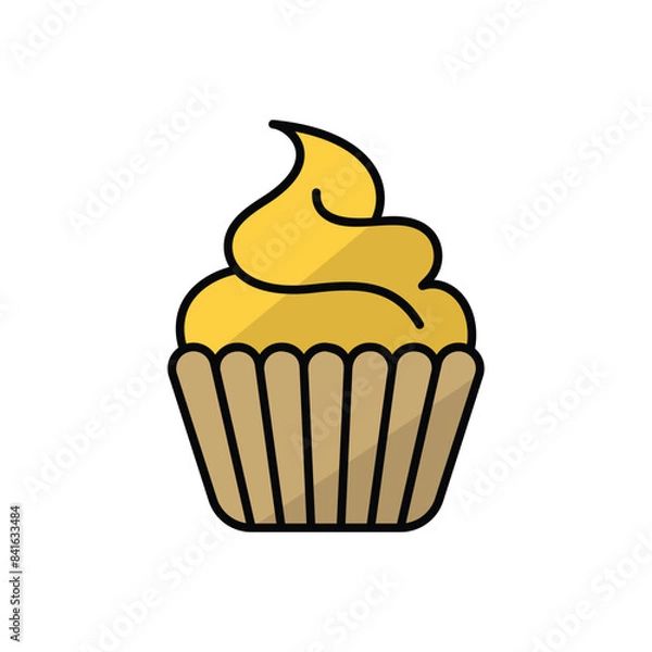 Fototapeta Cupcake vector icon