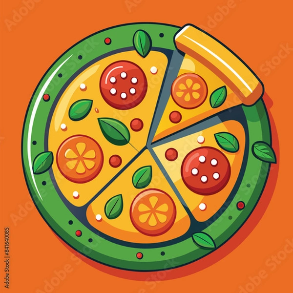 Obraz pizza-vector-art-illustration