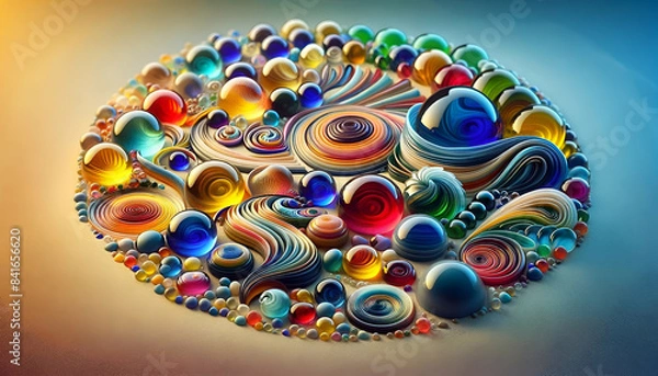 Obraz background with circles Ai-gen