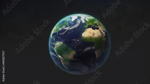 Fototapeta A green and beautiful Earth that can be used as a graphic image