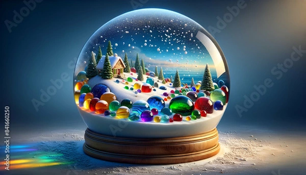 Obraz christmas ball in the snow Ai-gen