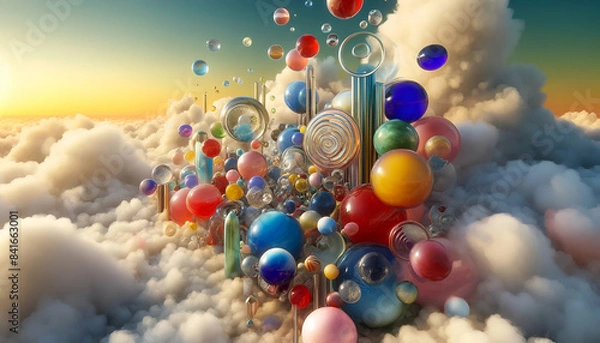Obraz balloons in the sky Ai-gen
