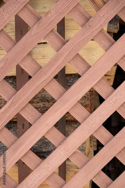 Obraz red fence background