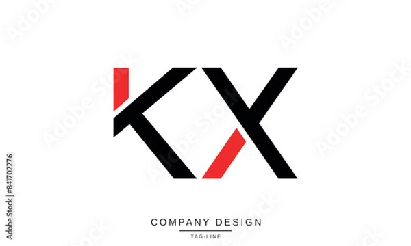 Obraz KX, XK Abstract letters Logo Monogram design Font Vector Symbol Initials