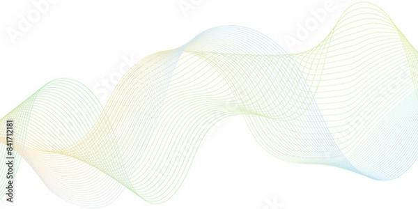 Fototapeta abstract Modern and dynamic flowing abstract line vector background,  Curved wavy coloueful lines tech futuristic motion background. abstract Smooth wave vector background layout design.