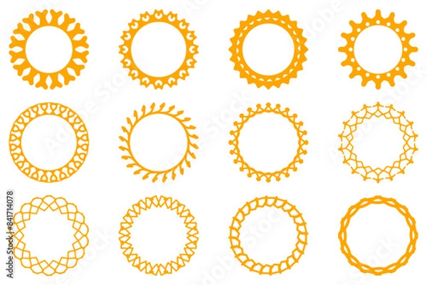 Obraz Decorative ornament frame set design