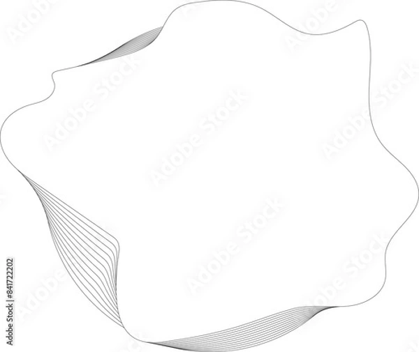 Fototapeta Circle fluid white overlapping for banner, web, badges, tag