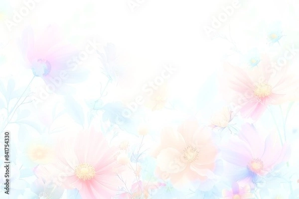 Fototapeta ソフトパステルの花の背景