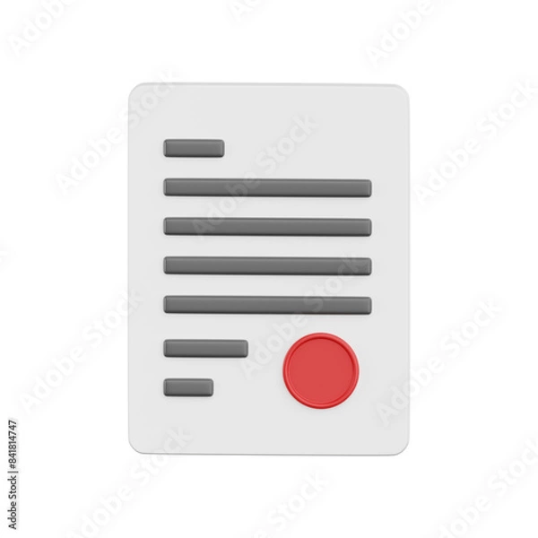Fototapeta contract 3D icon