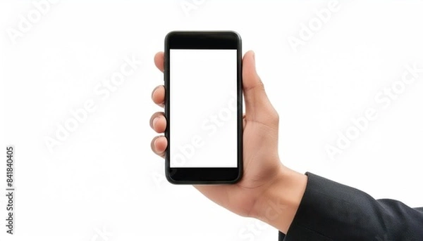 Fototapeta hand holding smartphone with blank screen