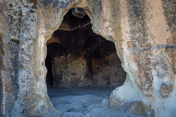 Fototapeta The Church of Virgin Mary carved from the bedrock.