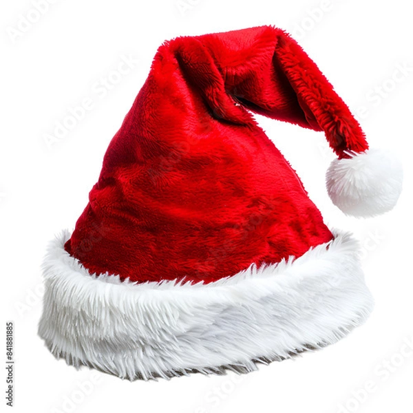 Obraz santa claus red hat isolated