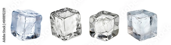 Obraz ice cubes isolated on white background