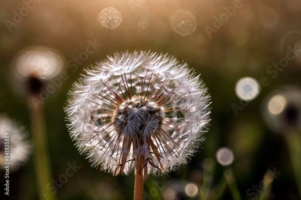 Fototapeta dandelion in the wind